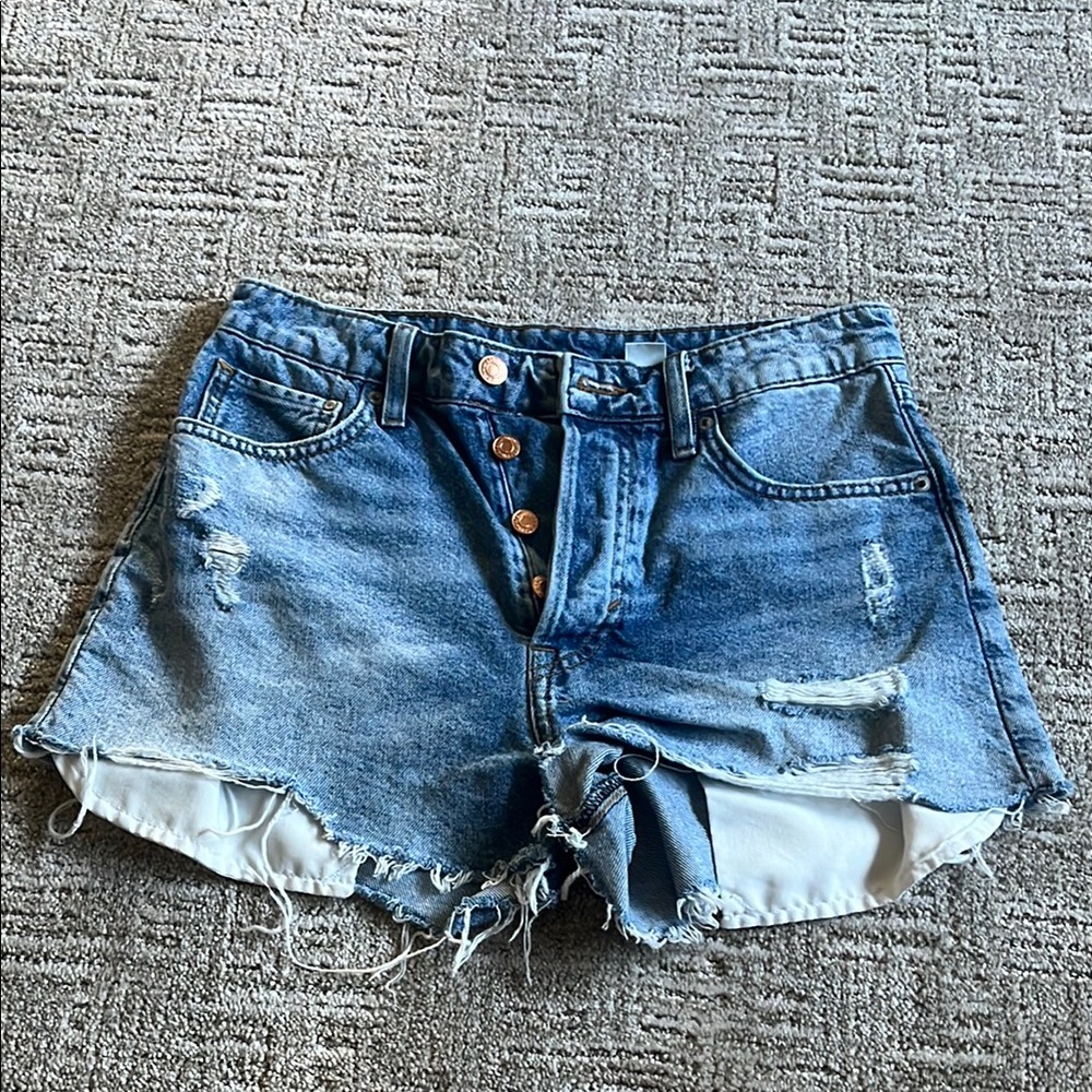 H&M Blue Jean Shorts Relaxed Fit